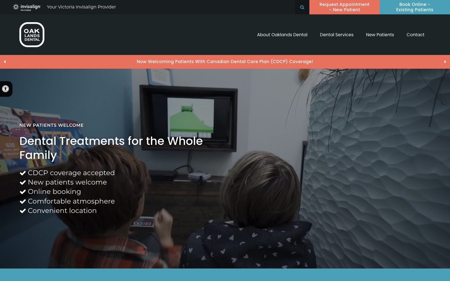 The current homepage